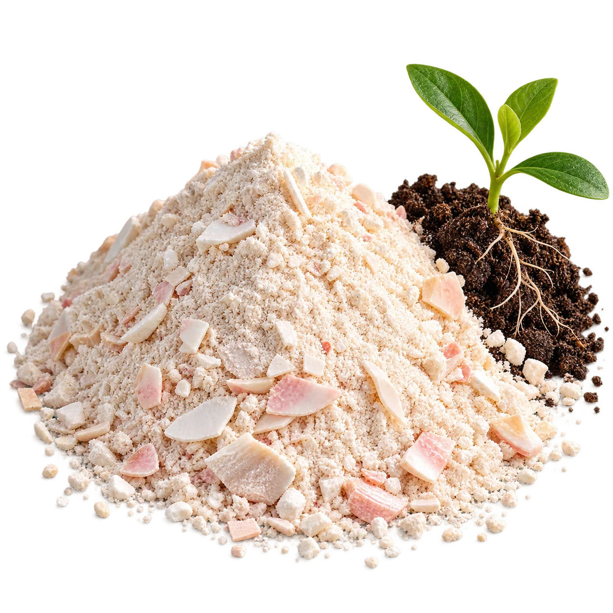 Soil amendment material or product cutout